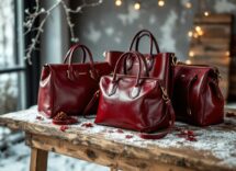 Borsa bordeaux elegante per l'inverno 2023