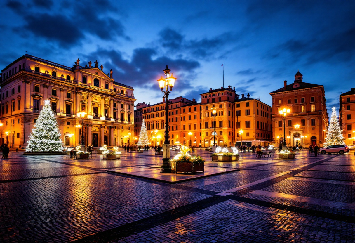 Illuminazione festiva Bvlgari a Roma